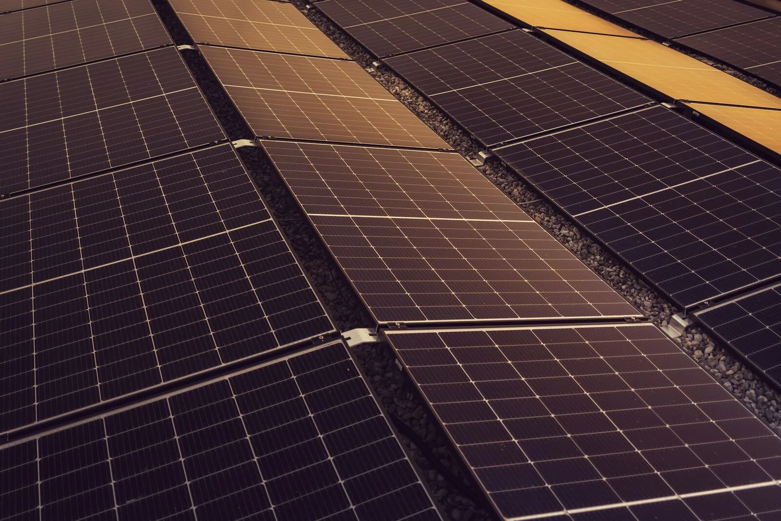 Solar panels on a roof